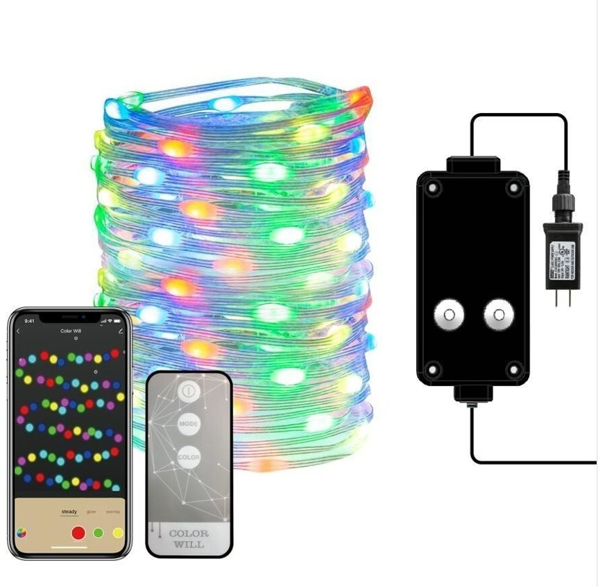 IMMAX NEO LITE Smart vánoční LED osvětlení - řetěz 16m, RGB, WiFi, TUYA