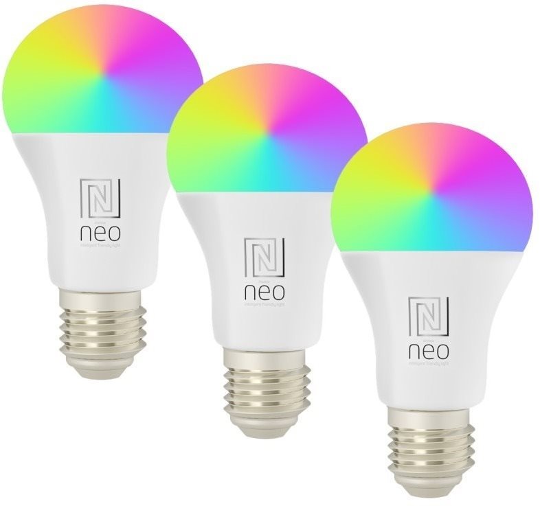 IMMAX NEO LITE E27 11W RGB+CCT, barevná a bílá, WiFi - balení 3 ks