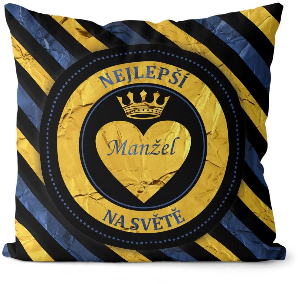Impar polštář Nejlepší manžel – pruhovaný