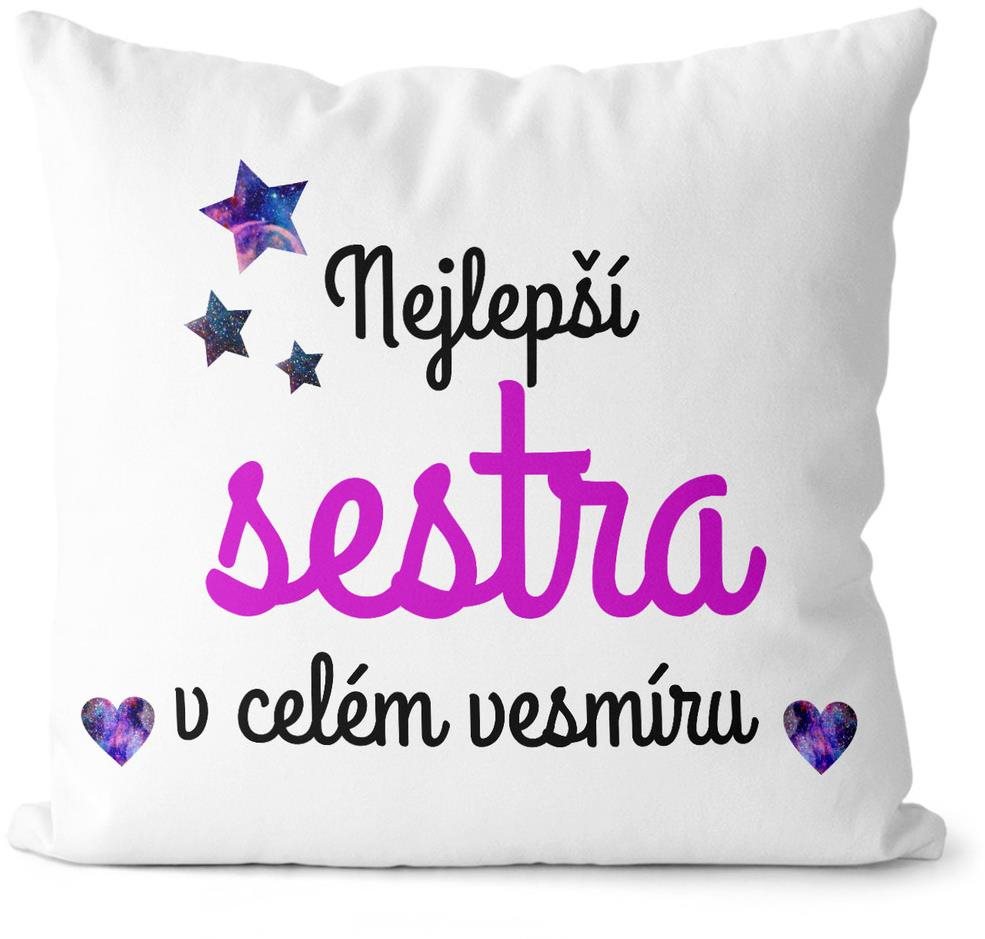 Impar Polštářek Nejlepší Sestra ve vesmíru