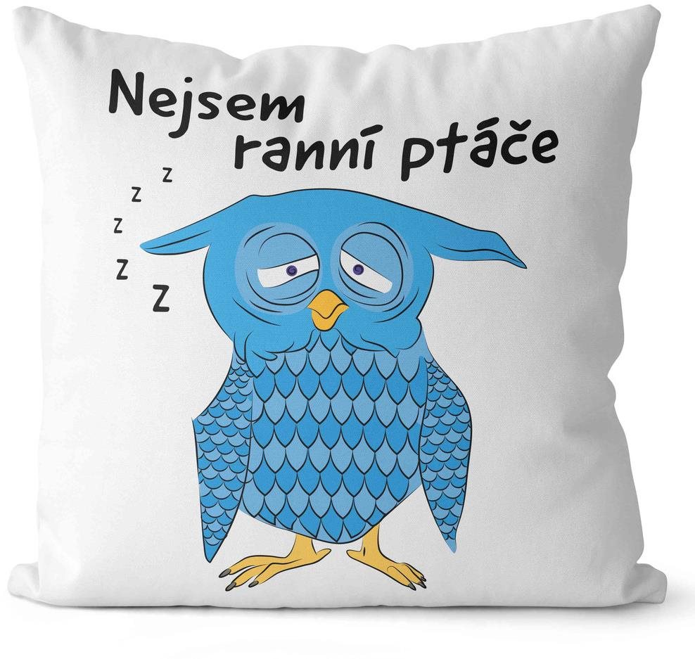 Impar polštář Nejsem ranní ptáče