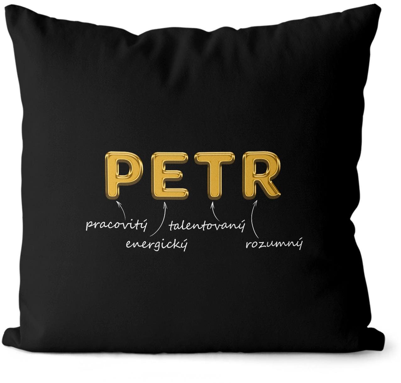 Impar polštář zlatý muž. jméno Petr
