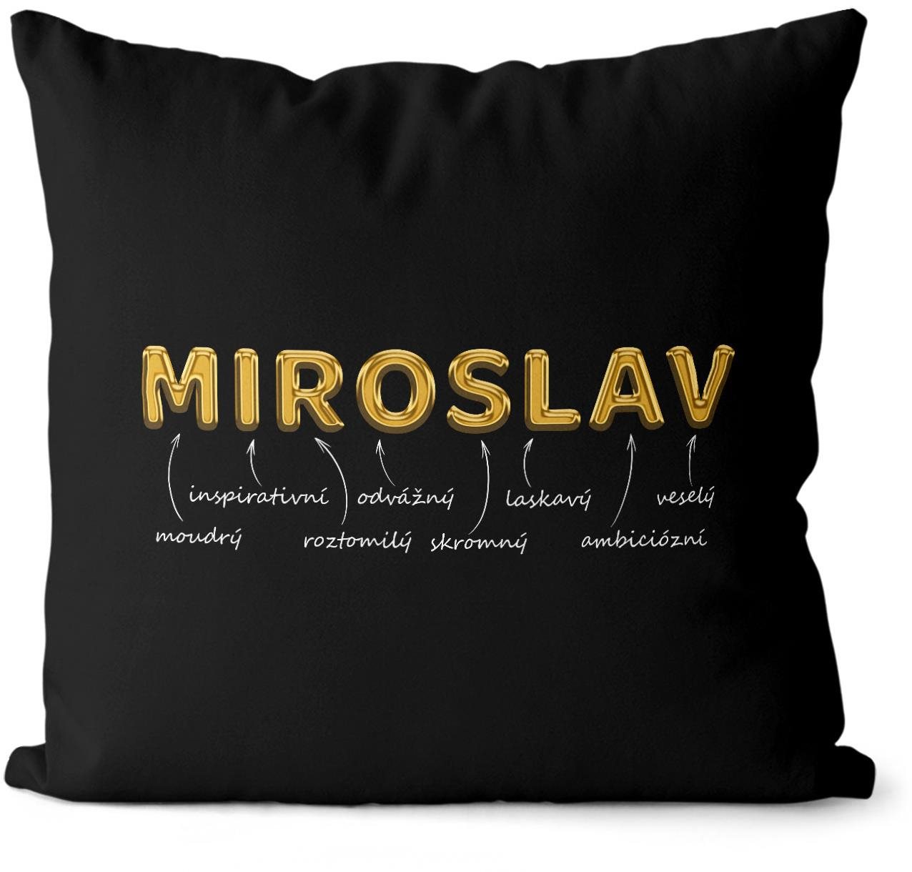 Impar polštář zlatý muž. jméno Miroslav