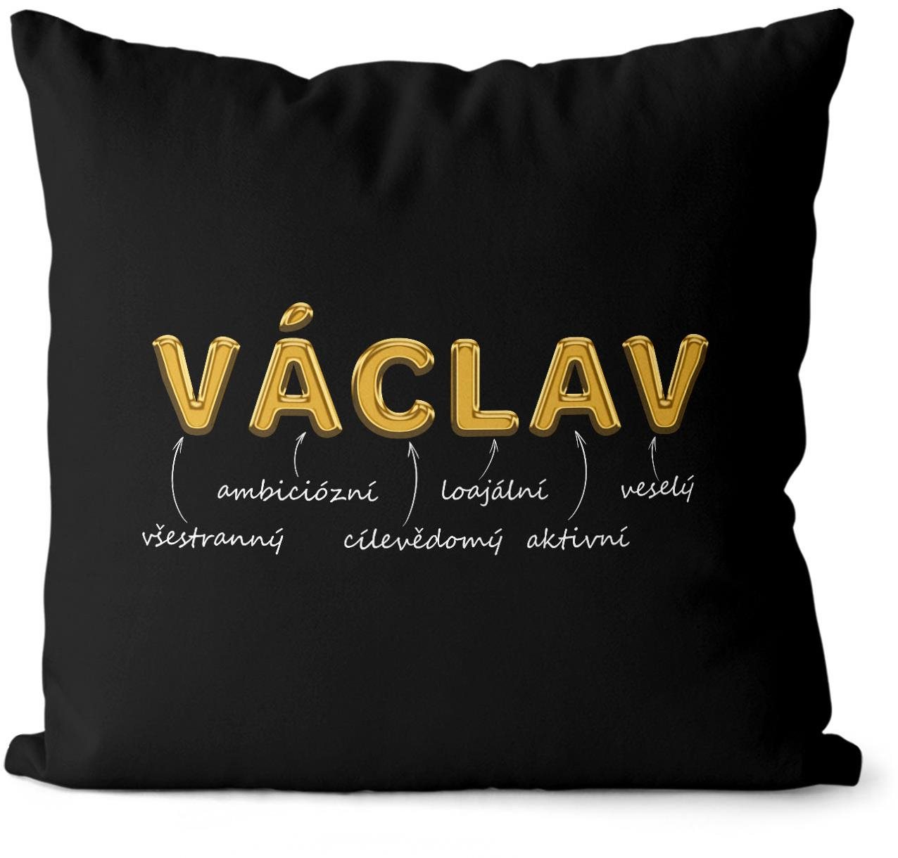 Impar polštář zlatý muž. jméno Václav
