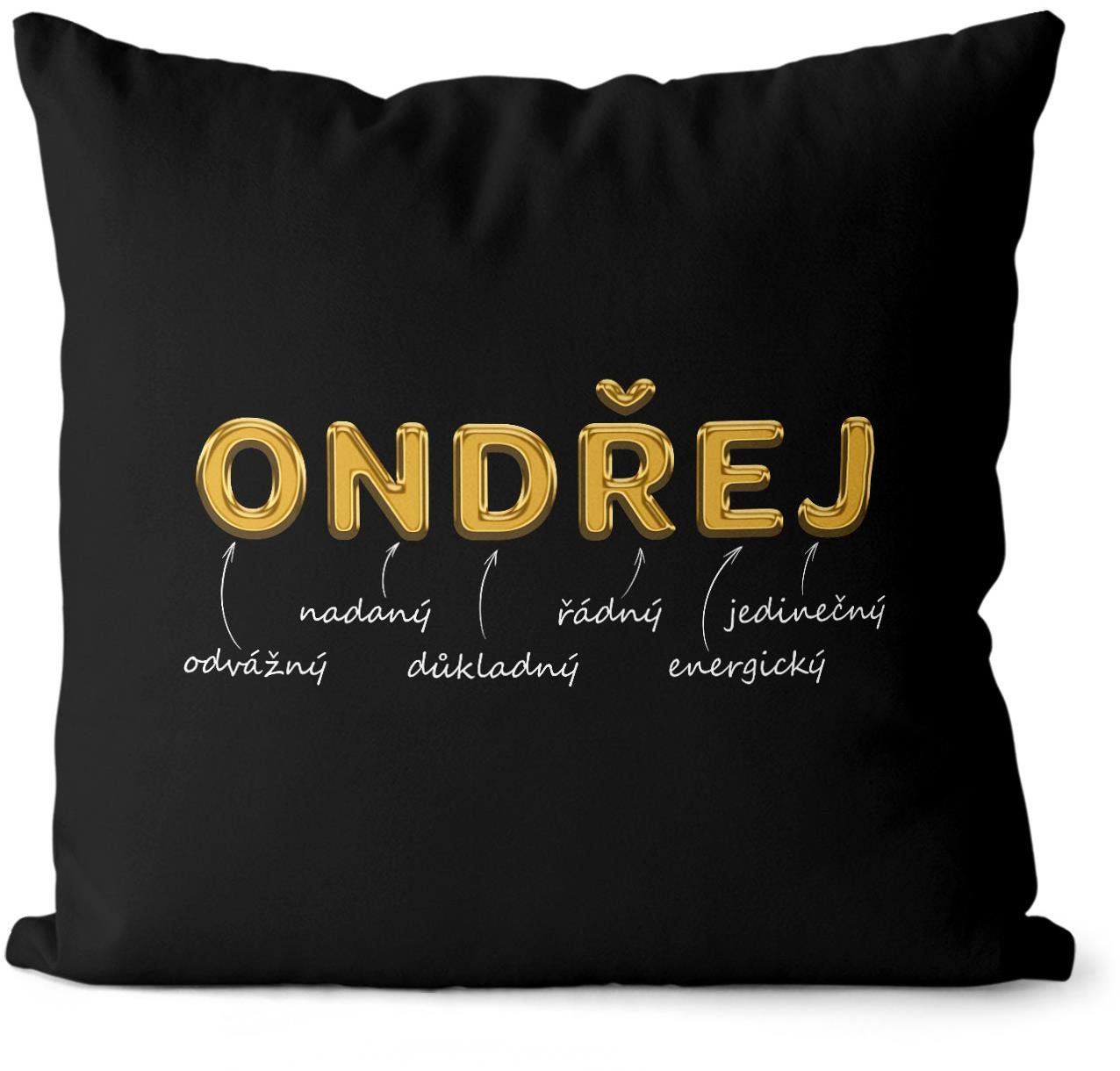 Impar polštář zlatý muž. jméno Ondřej