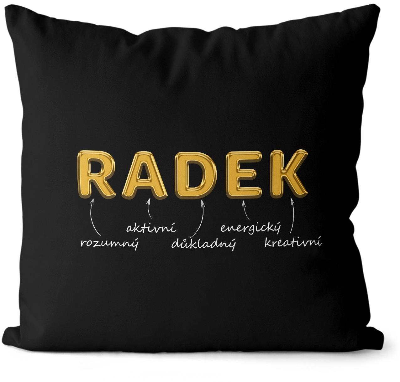 Impar polštář zlatý muž. jméno Radek