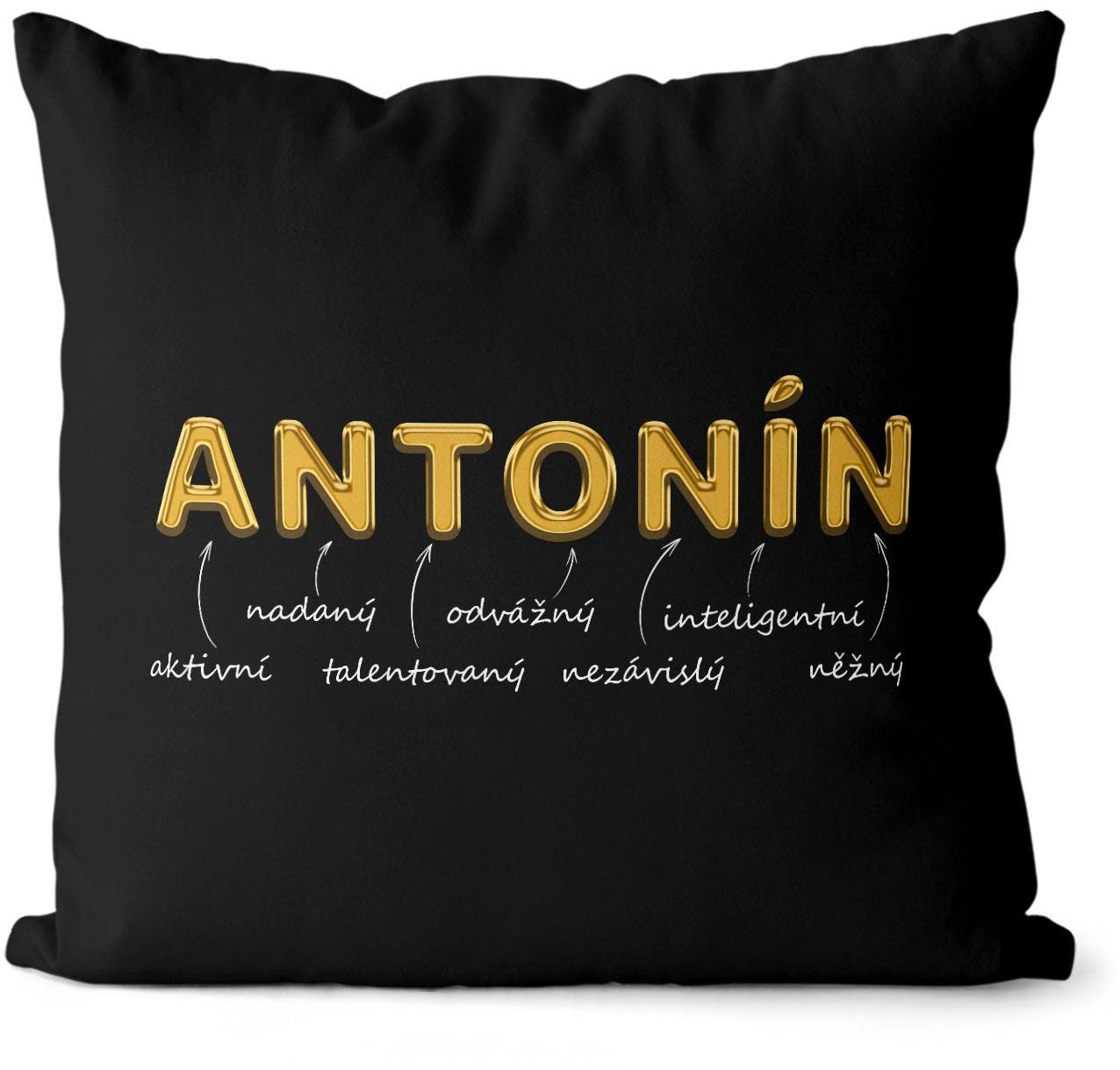 Impar polštář zlatý muž. jméno Antonín