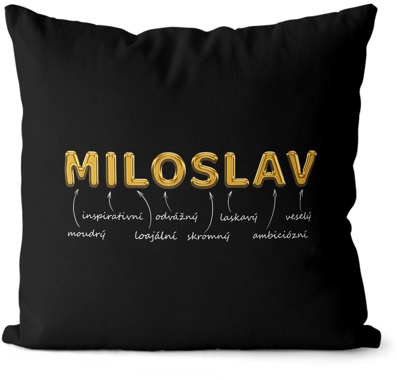 Impar polštář zlatý muž. jméno Miloslav