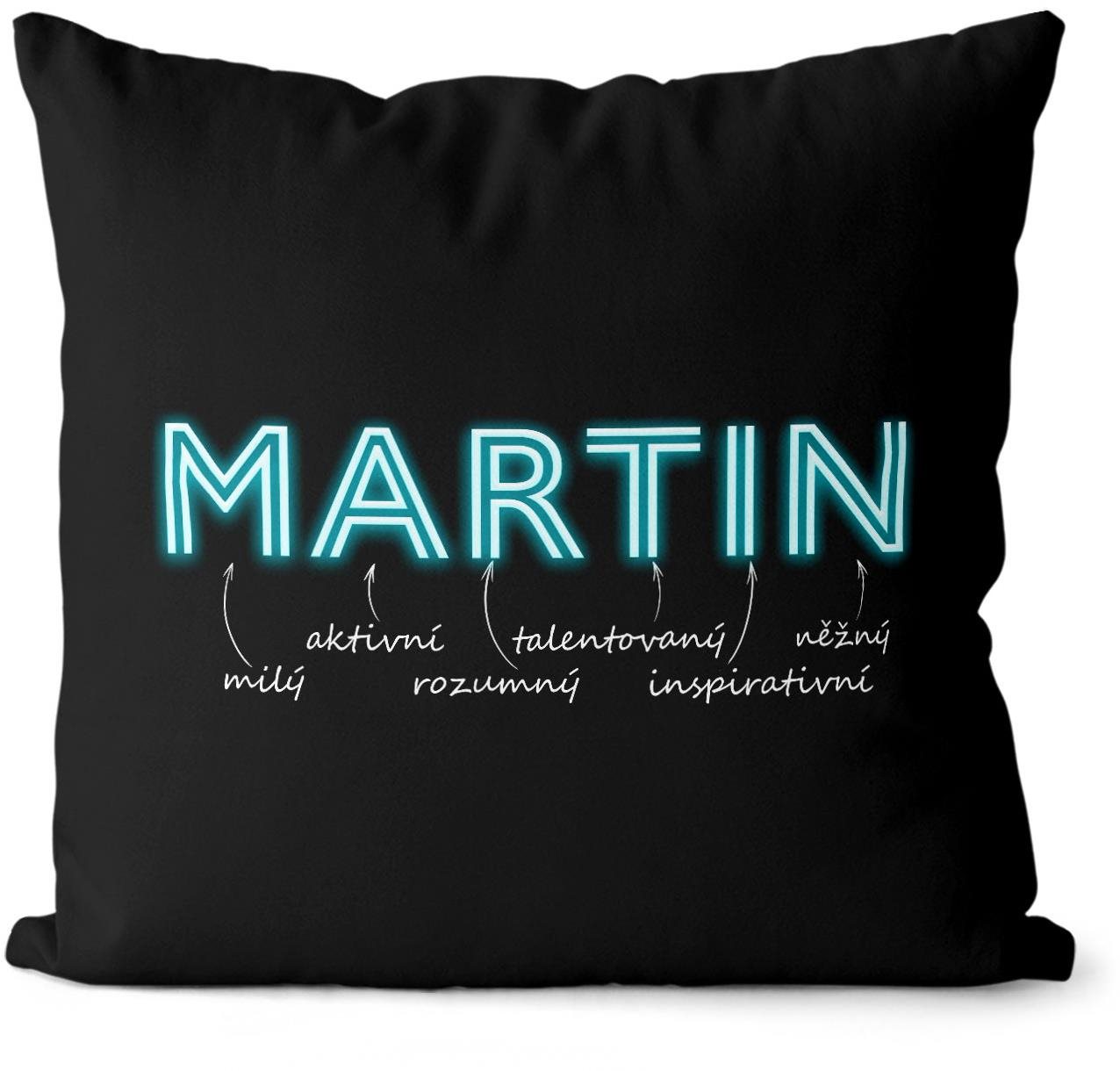 Impar polštář neonový muž. jméno Martin