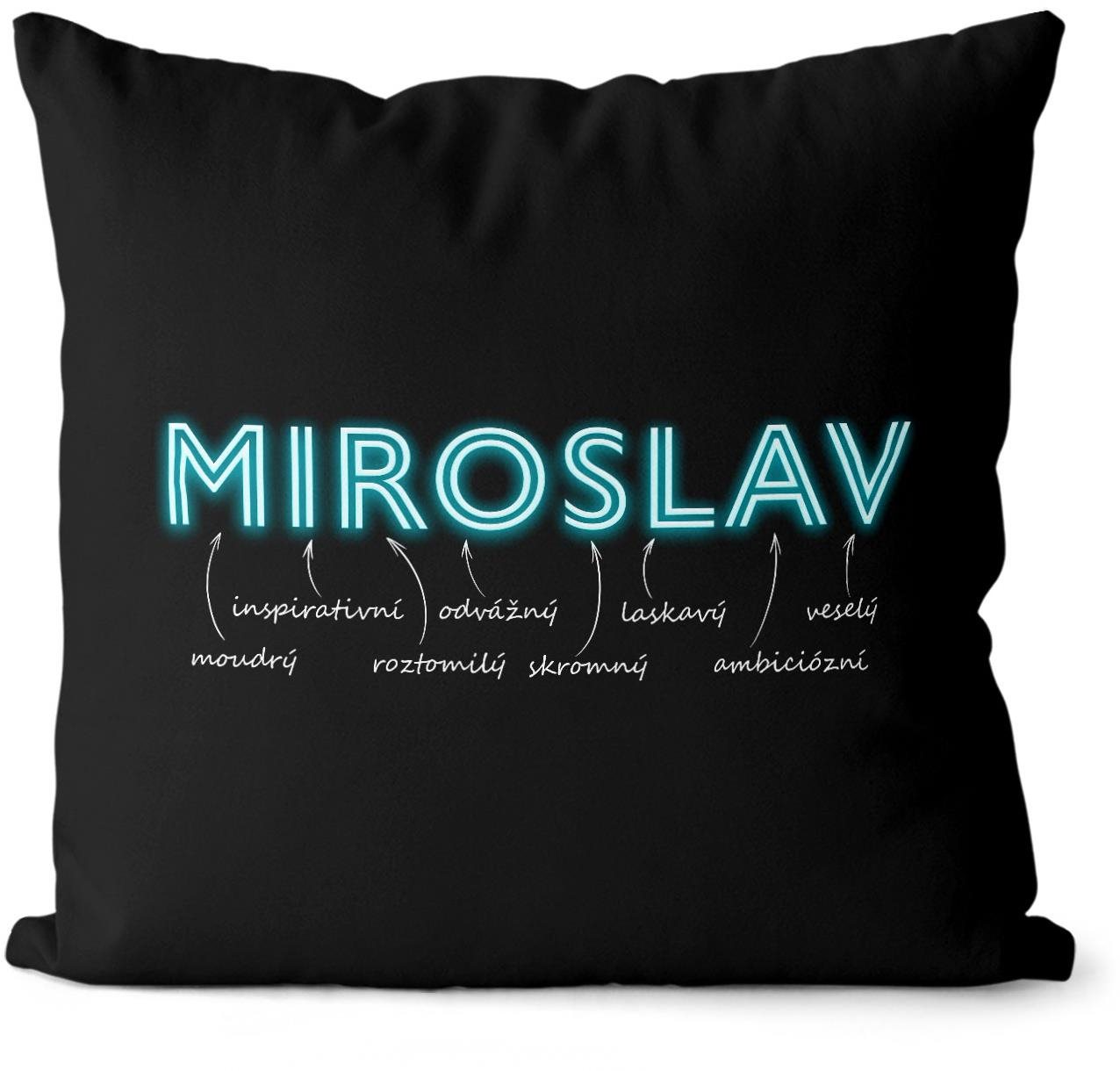 Impar polštář neonový muž. jméno Miroslav