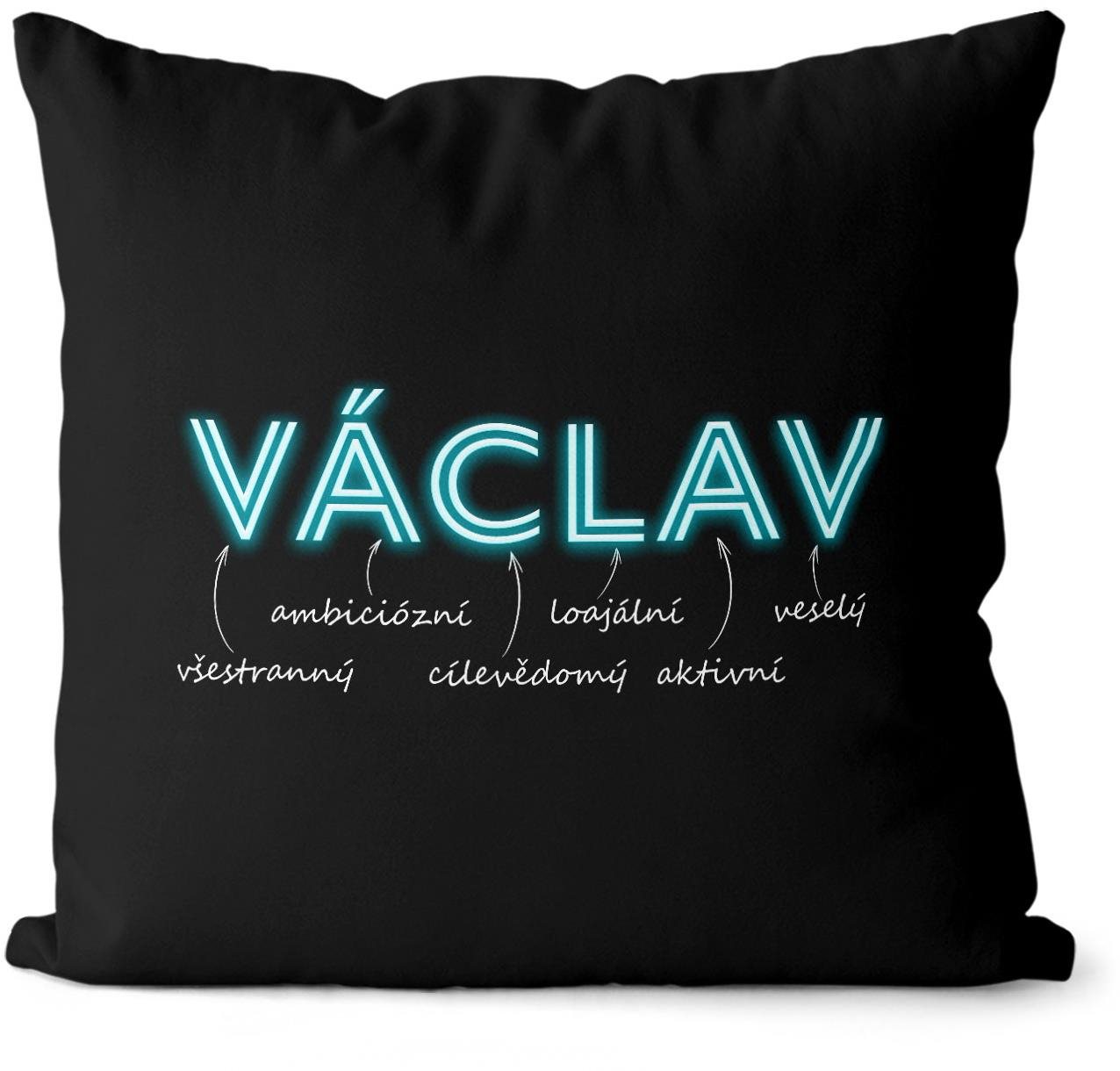 Impar polštář neonový muž. jméno Václav