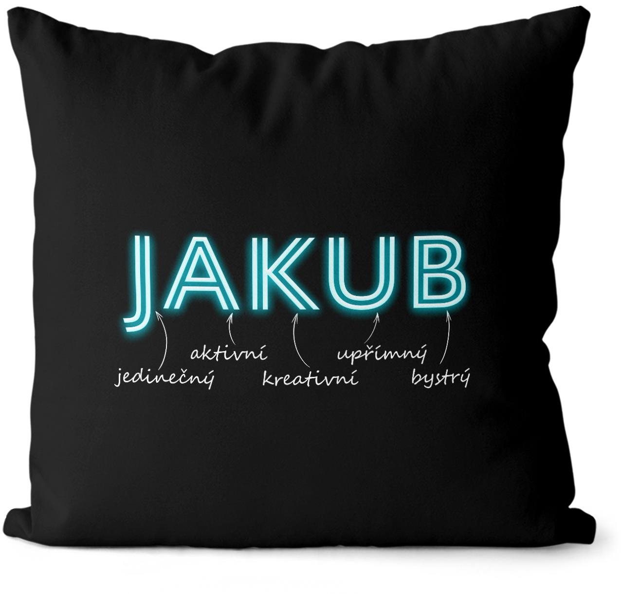 Impar polštář neonový muž. jméno Jakub