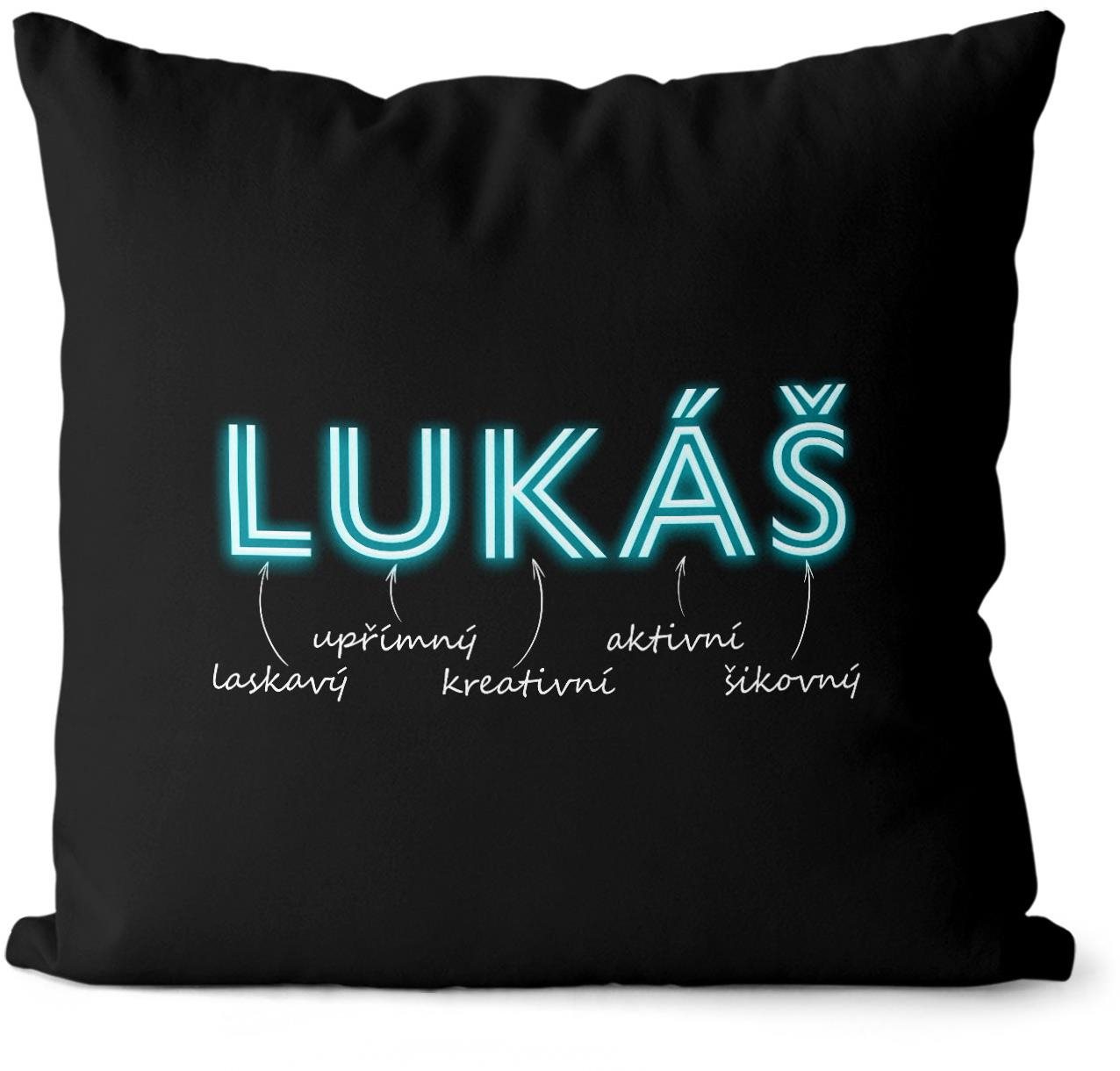 Impar polštář neonový muž. jméno Lukáš