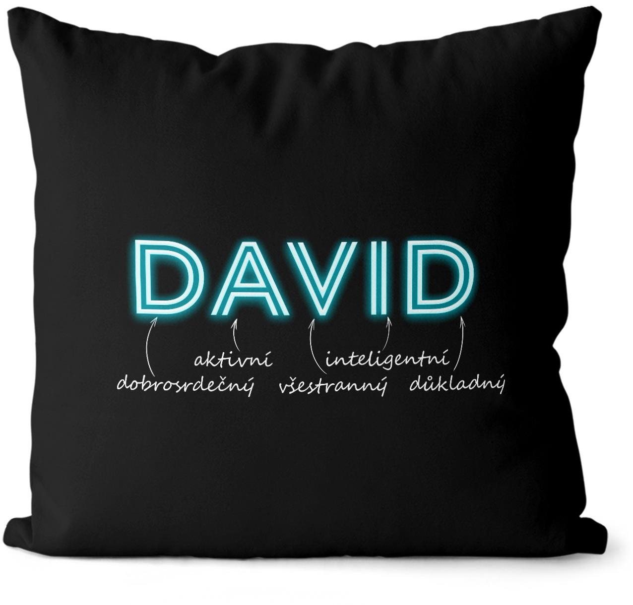 Impar polštář neonový muž. jméno David