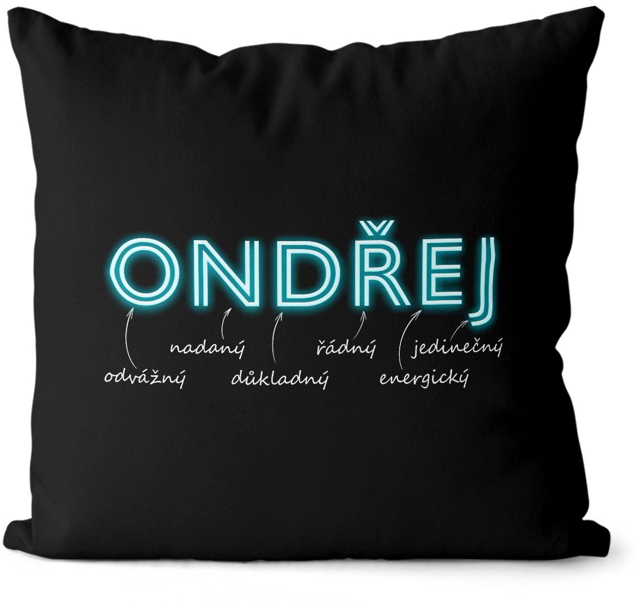 Impar polštář neonový muž. jméno Ondřej