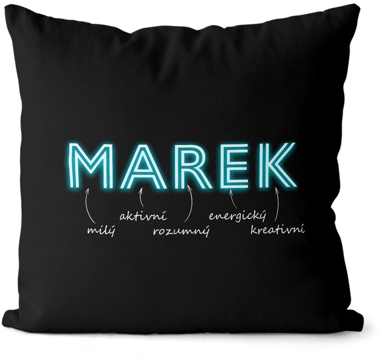 Impar polštář neonový muž. jméno Marek