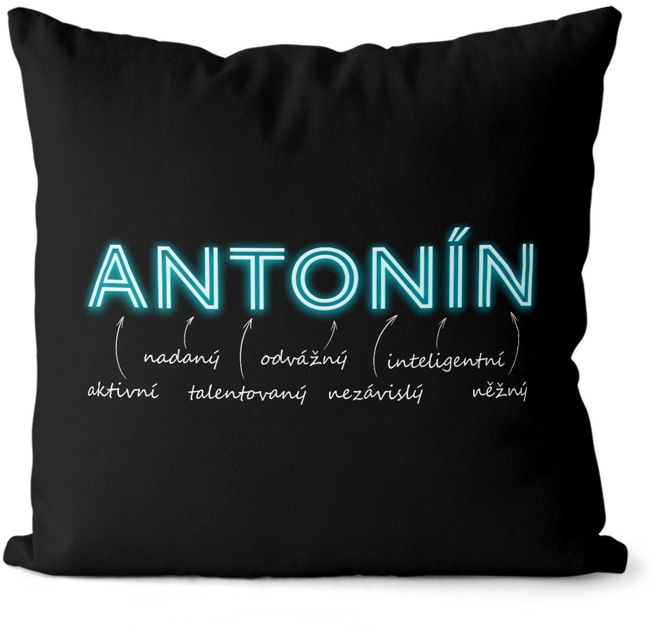 Impar polštář neonový muž. jméno Antonín