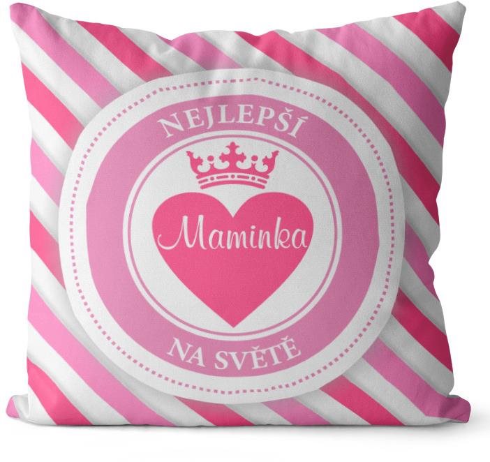 Impar polštář Nejlepší maminka – pruhovaný
