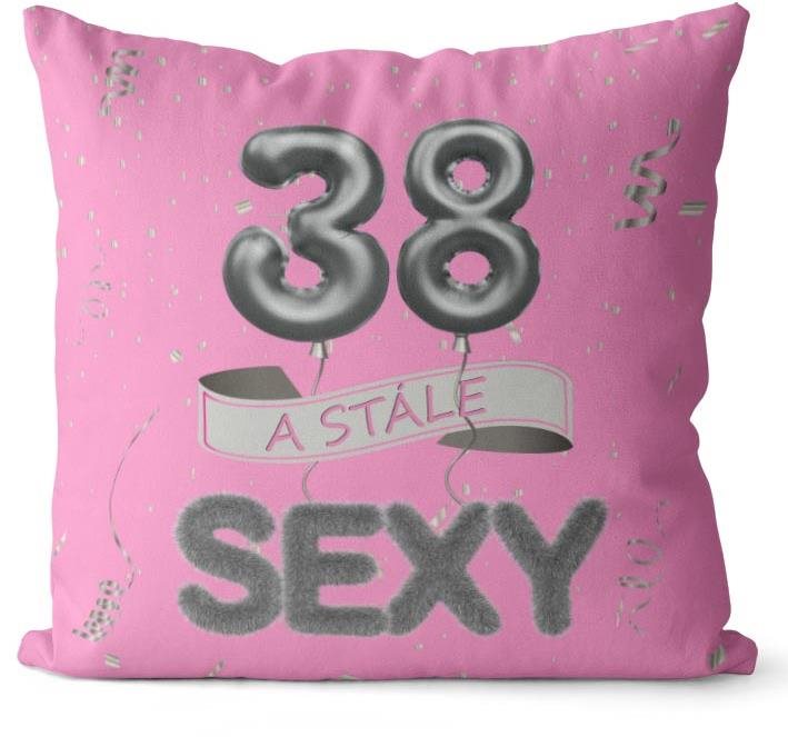 Impar polštář růžový Stále sexy věk 38