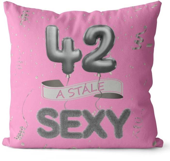 Impar polštář růžový Stále sexy věk 42