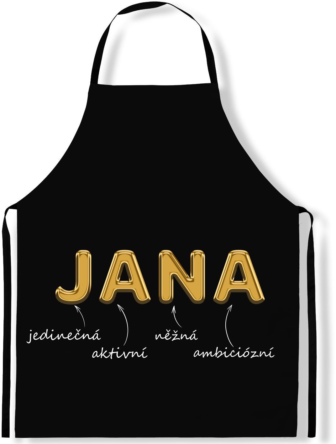 IMPAR Zástěra Ženská jména Gold, Jana