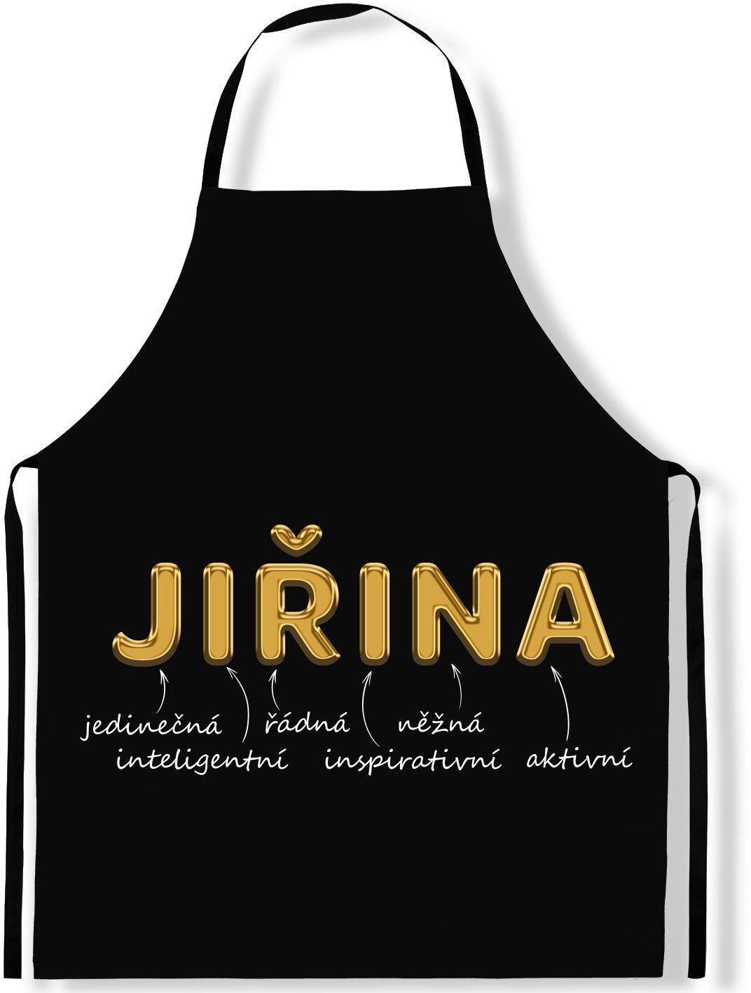 IMPAR Zástěra Ženská jména Gold, Jiřina
