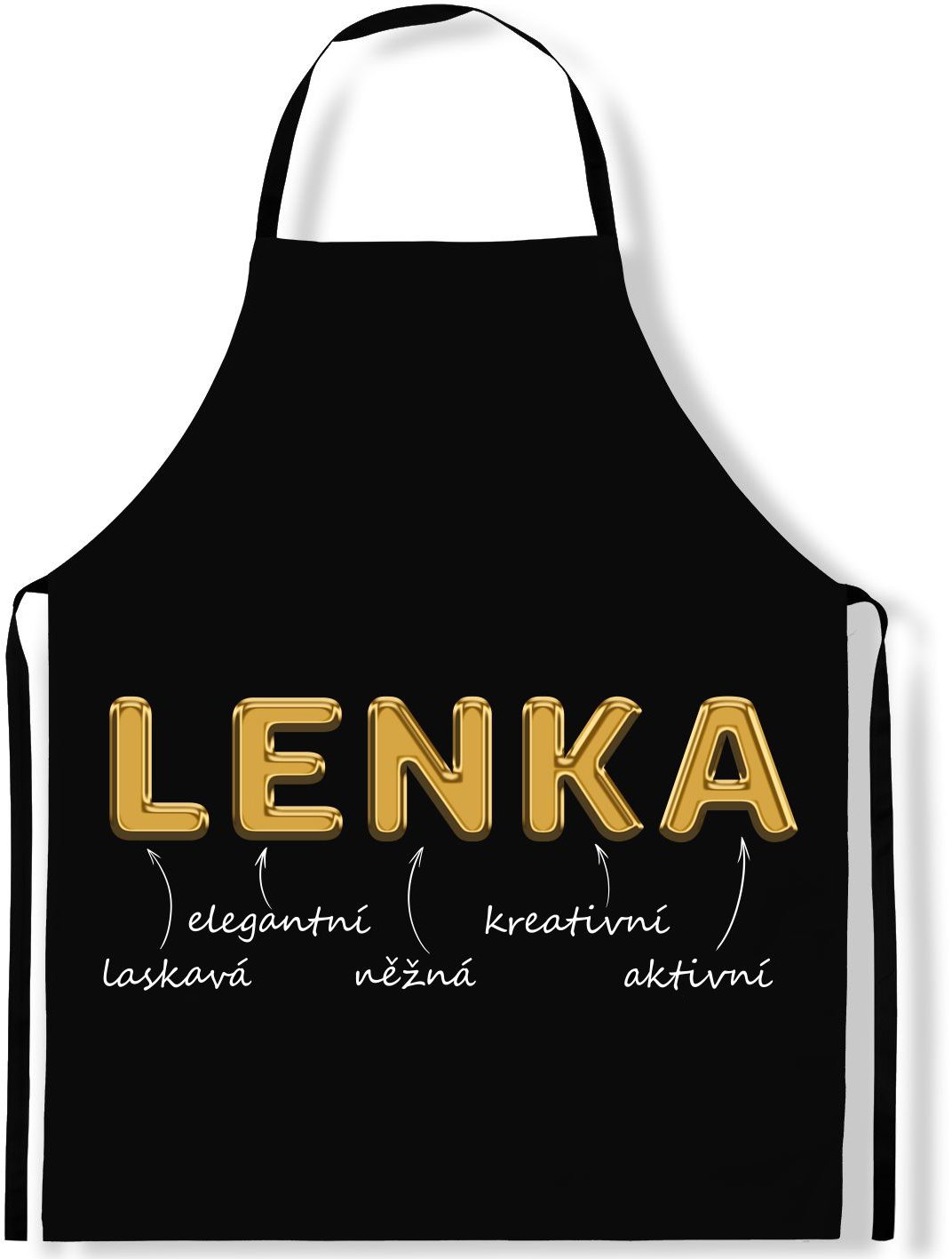 IMPAR Zástěra Ženská jména Gold, Lenka