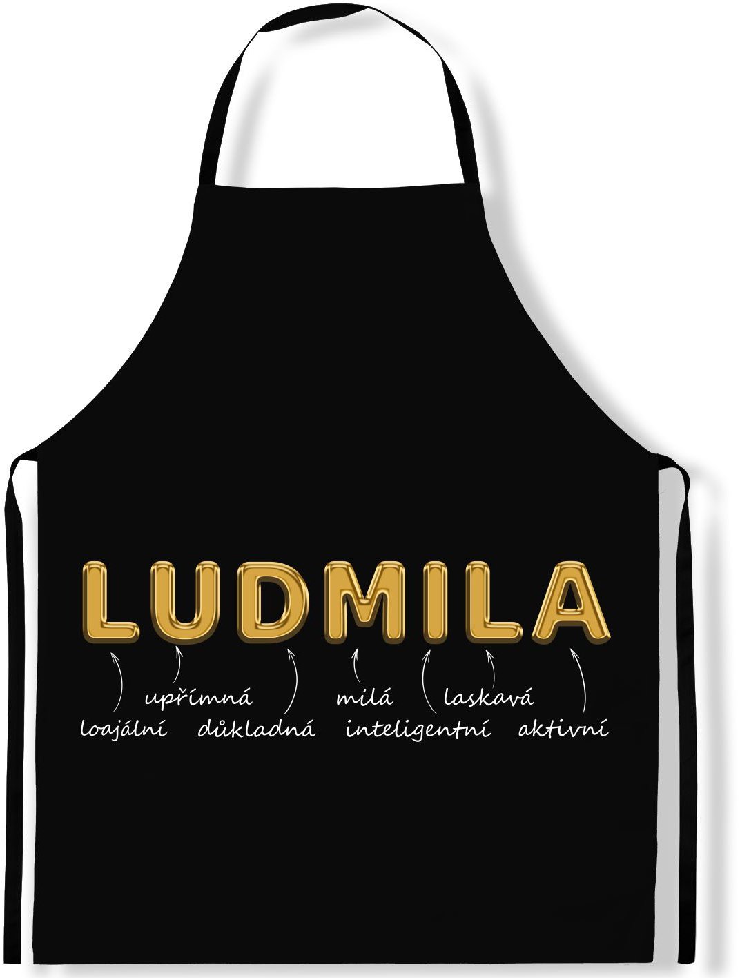 IMPAR Zástěra Ženská jména Gold, Ludmila