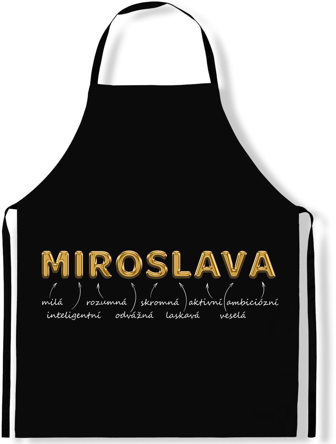 IMPAR Zástěra Ženská jména Gold, Miroslava