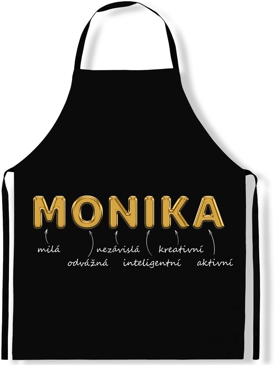 IMPAR Zástěra Ženská jména Gold, Monika