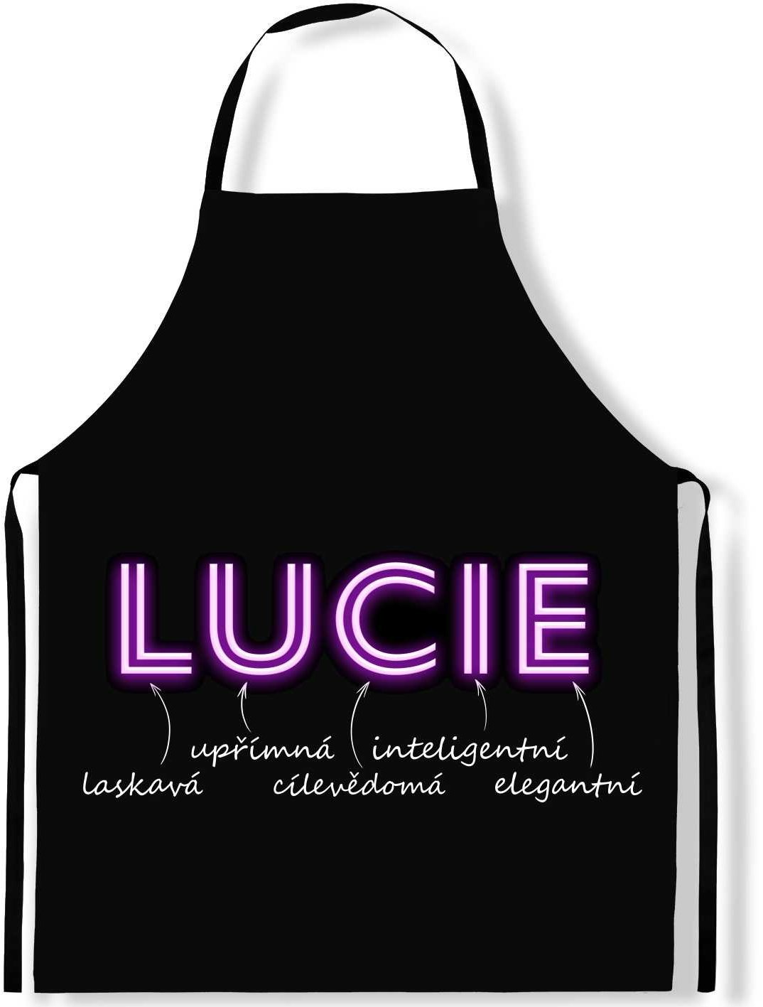 IMPAR Zástěra Ženská jména Neon, Lucie