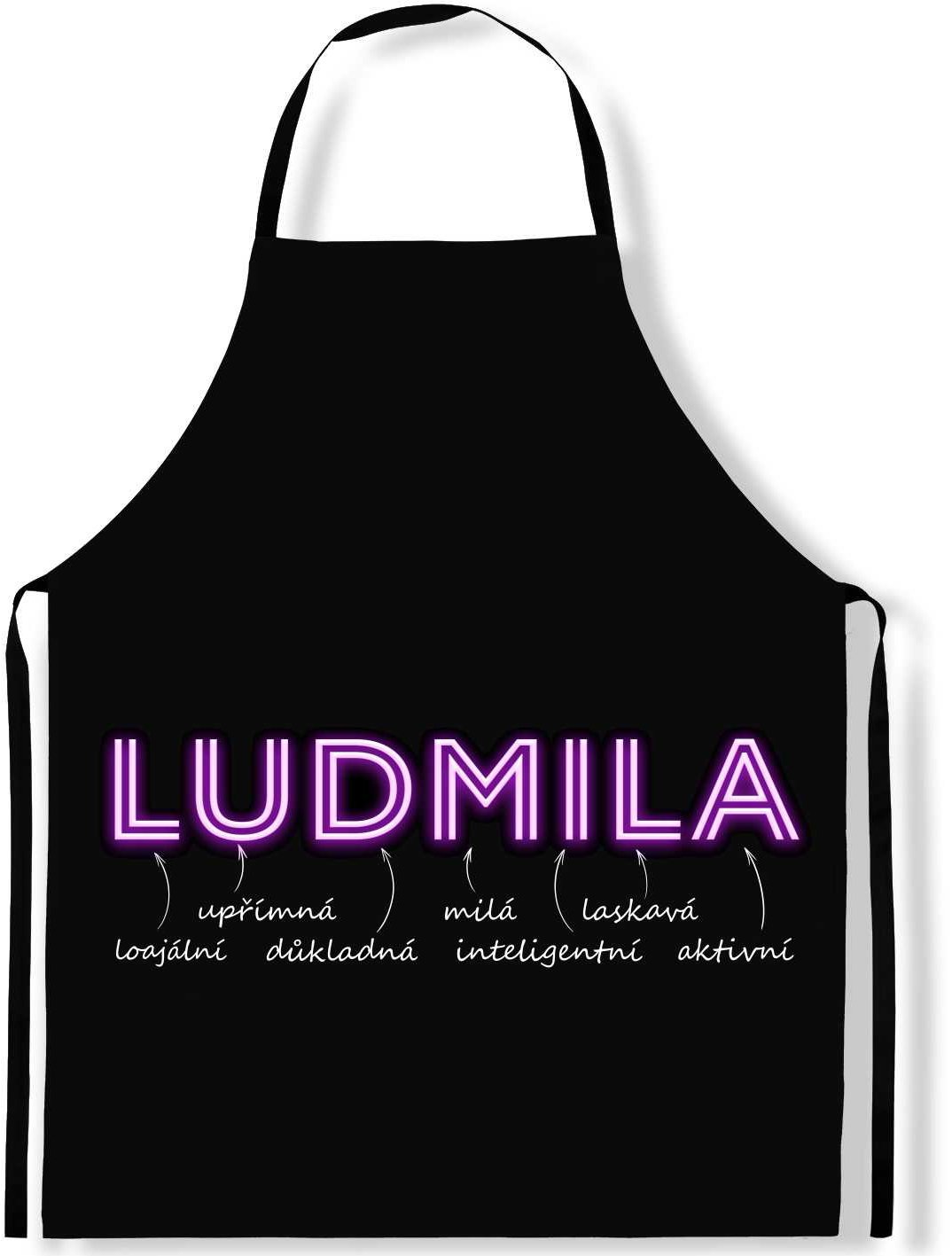 IMPAR Zástěra Ženská jména Neon, Ludmila