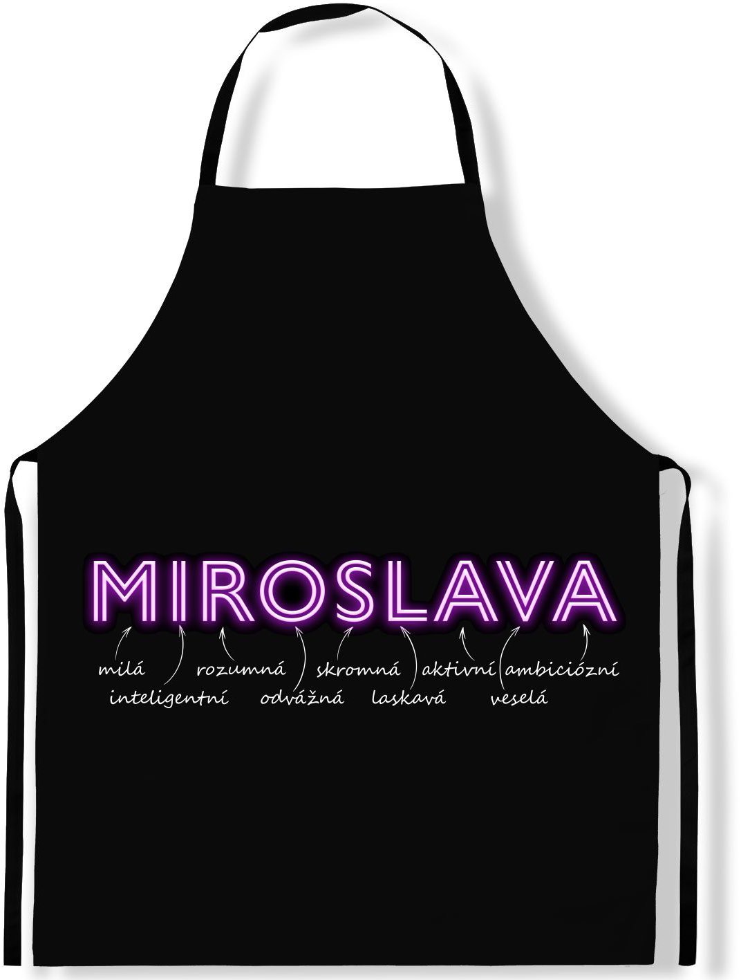 IMPAR Zástěra Ženská jména Neon, Miroslava