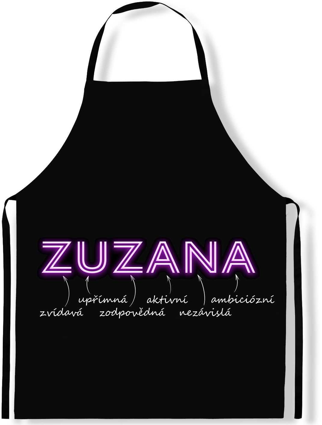 IMPAR Zástěra Ženská jména Neon, Zuzana
