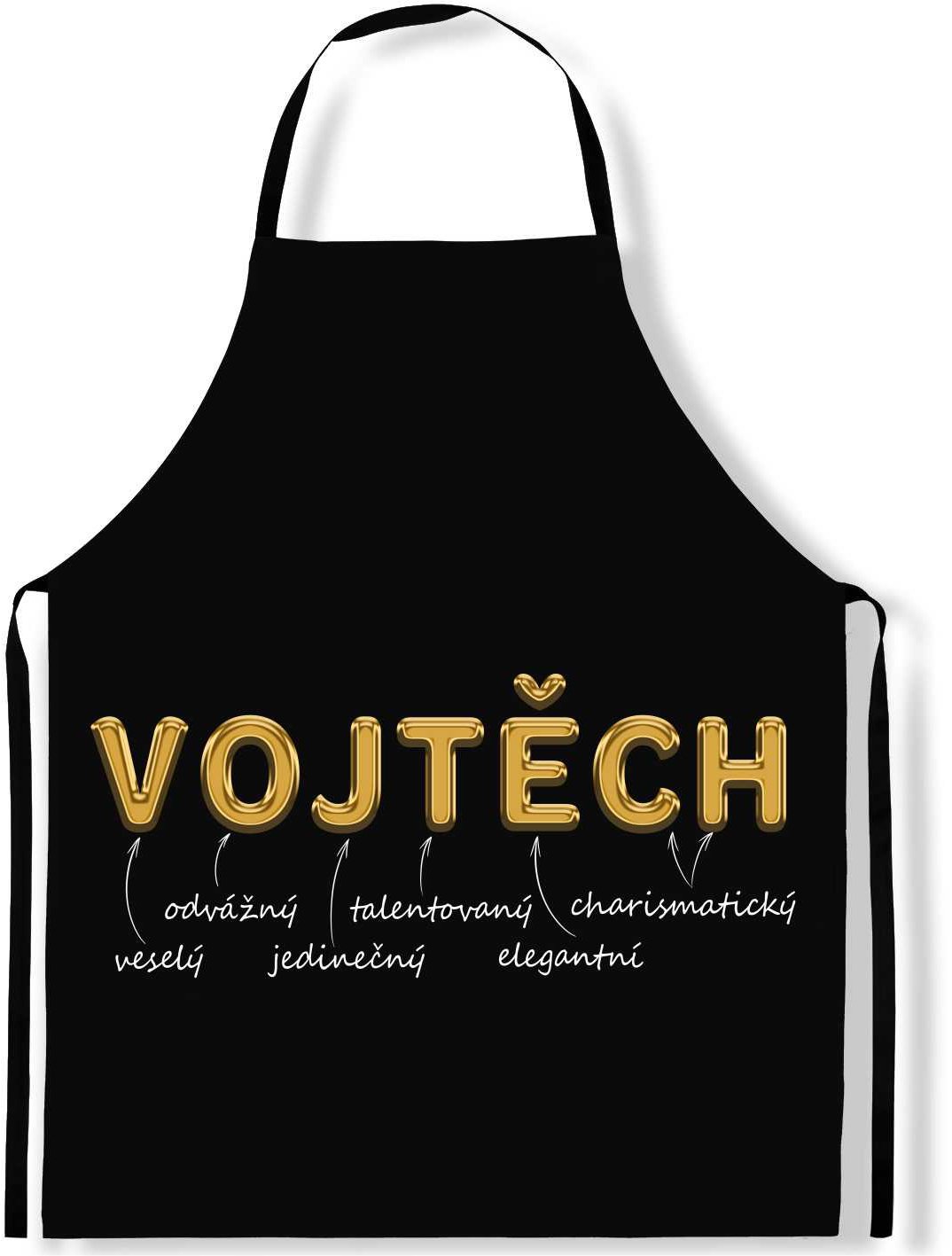 IMPAR Zástěra Mužská jména Gold, Vojtěch