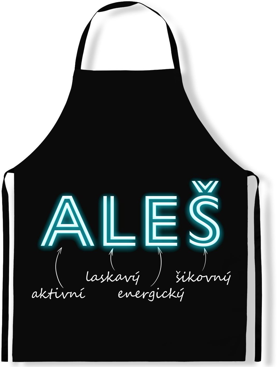 IMPAR Zástěra Mužská jména Neon, Aleš