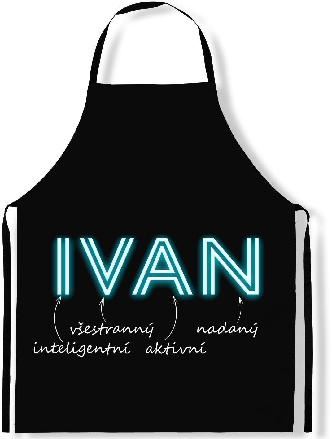 IMPAR Zástěra Mužská jména Neon, Ivan