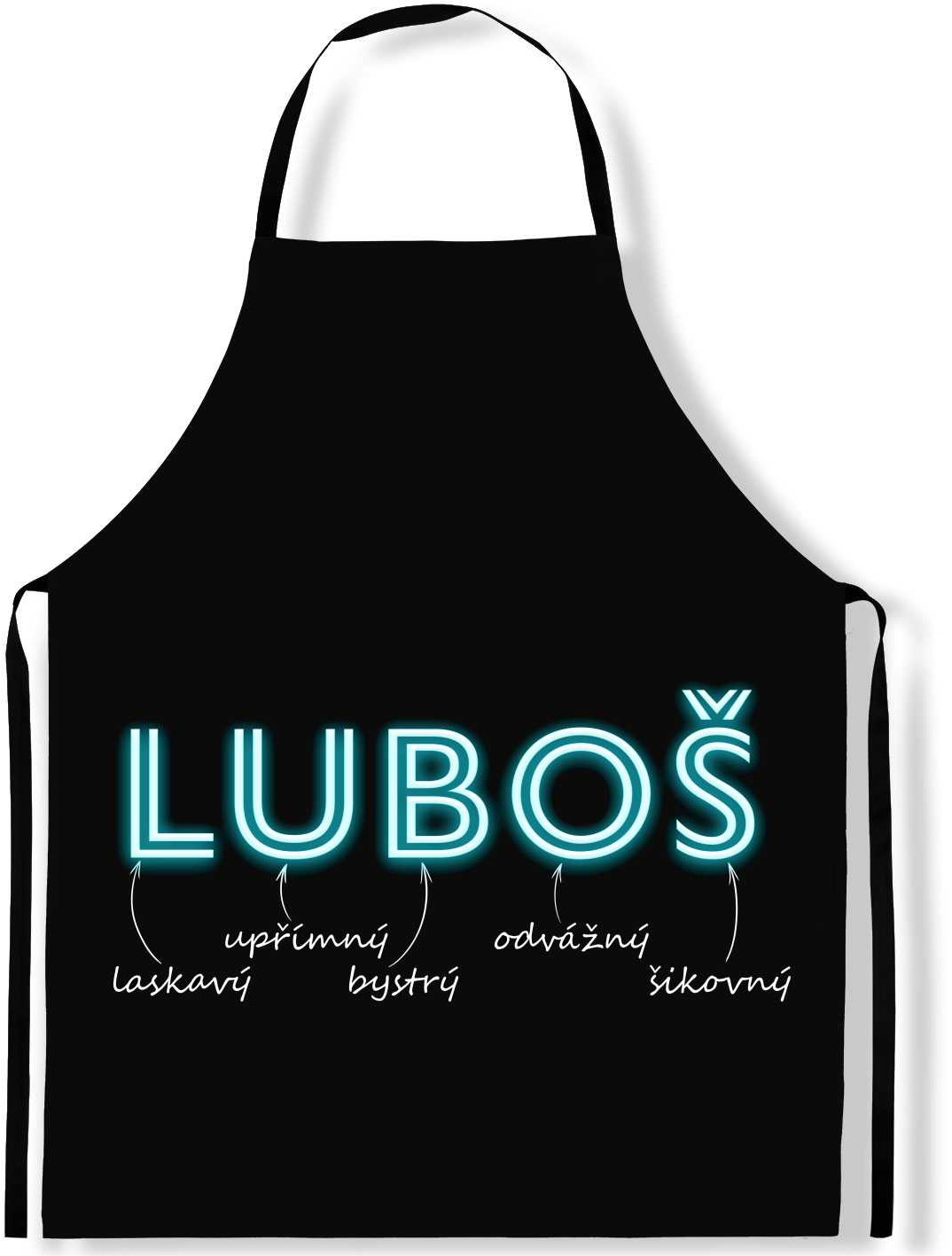 IMPAR Zástěra Mužská jména Neon, Luboš