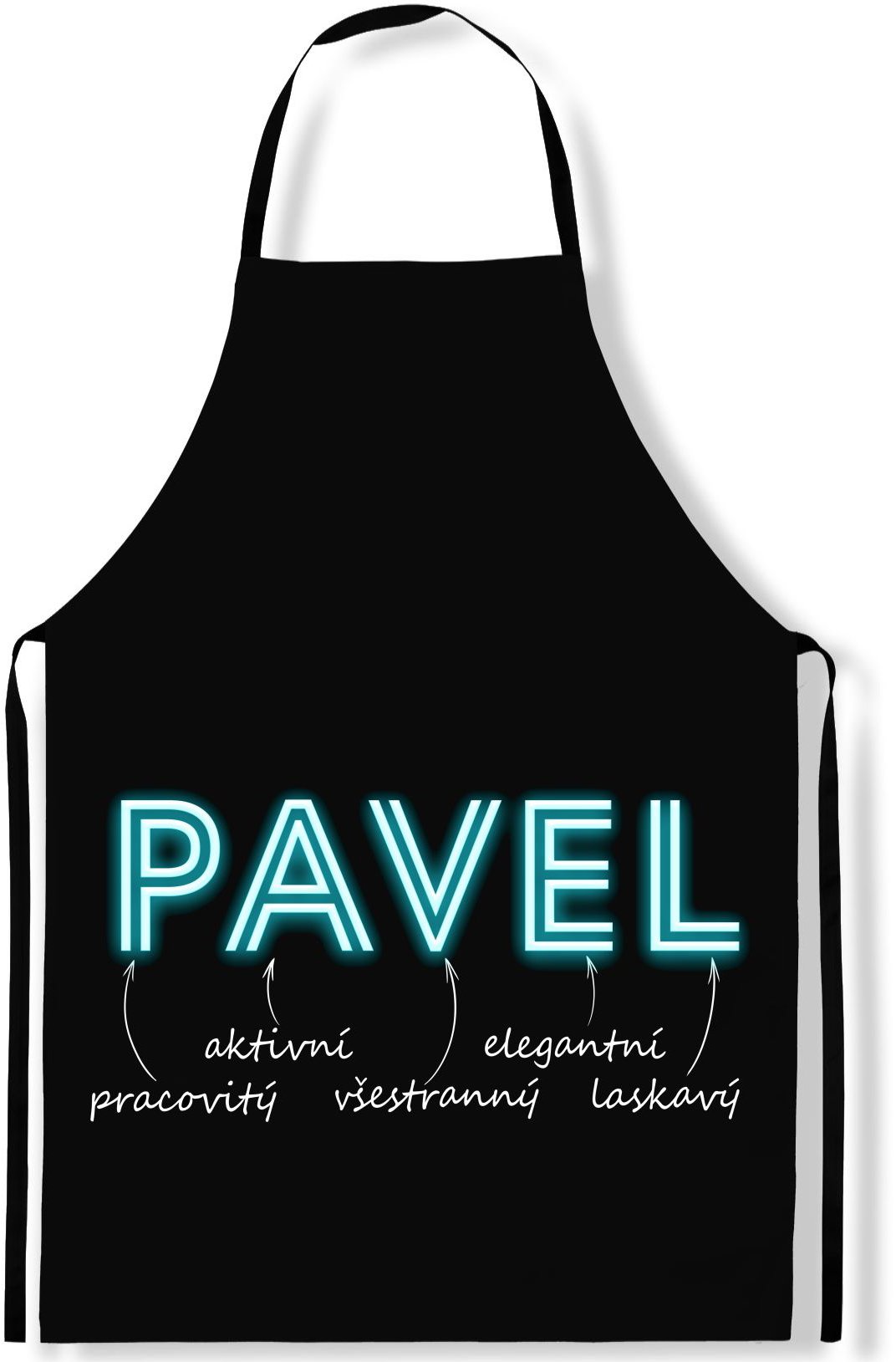 IMPAR Zástěra Mužská jména Neon, Pavel