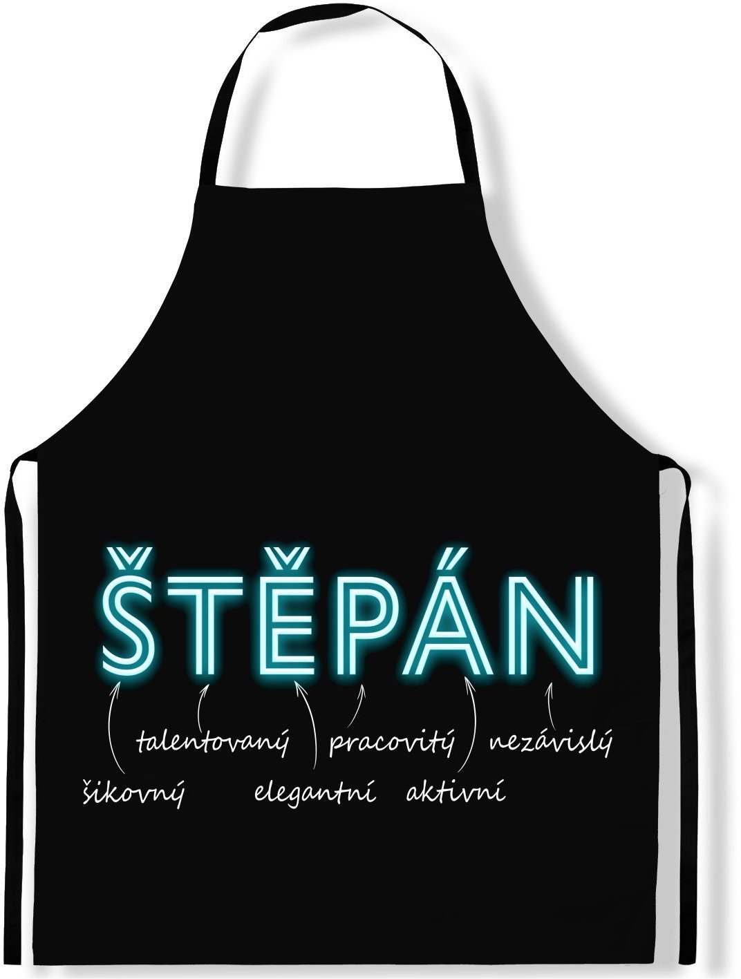 IMPAR Zástěra Mužská jména Neon, Štěpán