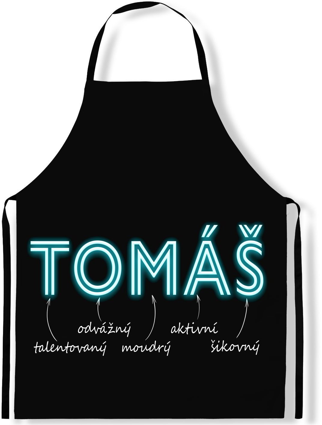 IMPAR Zástěra Mužská jména Neon, Tomáš