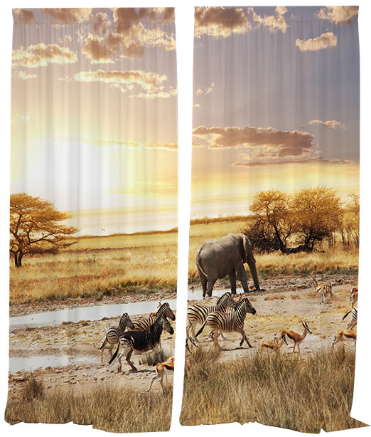 IMPAR Závěsy Safari,140 × 250 cm