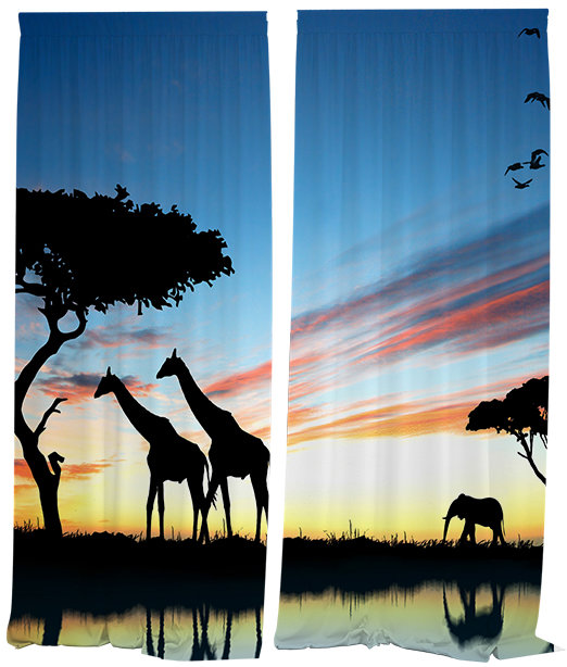 IMPAR Závěsy Noční safari,140 × 250 cm