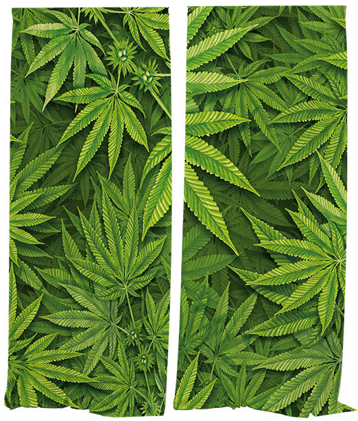 IMPAR Závěsy Cannabis,140 × 250 cm