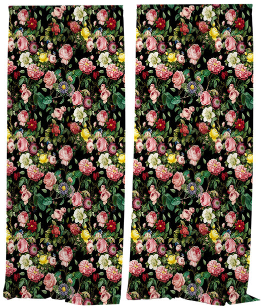 IMPAR Závěsy Flowers,140 × 250 cm
