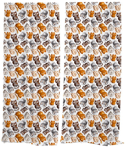 IMPAR Závěsy Cats,140 × 250 cm