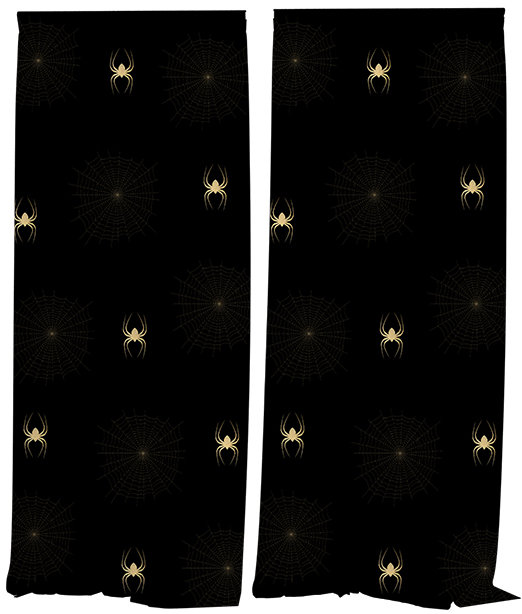 IMPAR Závěsy Spiderweb Gold,140 × 250 cm