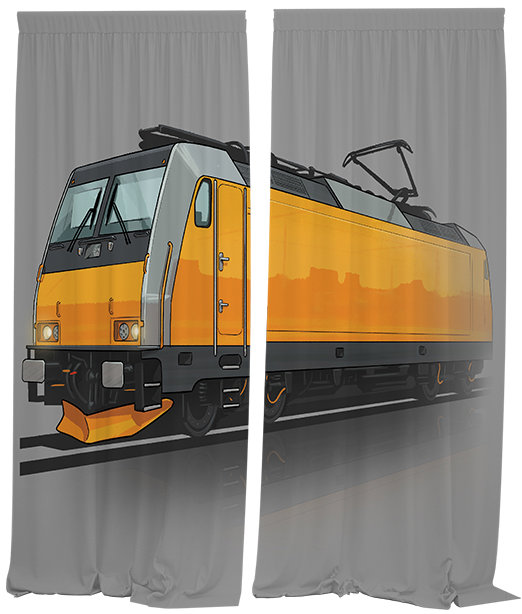 IMPAR Závěsy Bombardier Traxx ,140 × 250 cm
