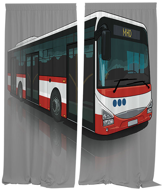 IMPAR Závěsy IVECO Crossway LE,140 × 250 cm