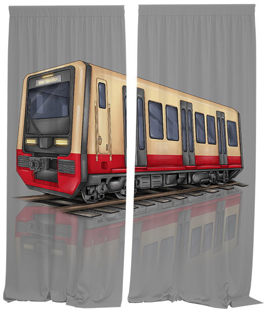 IMPAR Závěsy BR 484 S-Bahn Berlin,140 × 250 cm